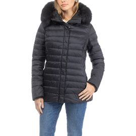 GORSKI GORSKI Apres-Ski Horizontal Short Jacket With Detachable Genuine Shearling Hood Trim