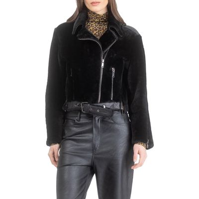 GORSKI GORSKI Genuine Shearling And Leather Moto Jacket