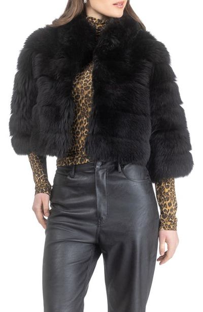 GORSKI GORSKI Genuine Shearling Bolero with Cropped Sleeves