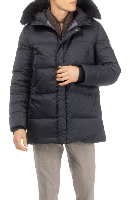 GORSKI GORSKI Men's Apres-Ski Parka, Detachable Toscana Lamb Hood Trim