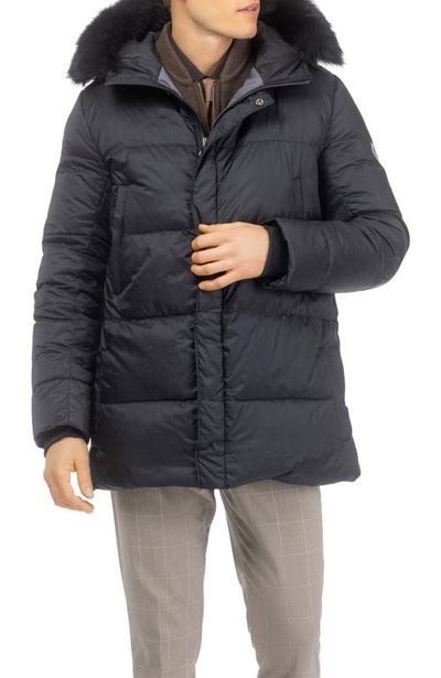 GORSKI GORSKI Men's Apres-Ski Parka, Detachable Toscana Lamb Hood Trim