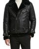 GORSKI GORSKI Men's Genuine Shearling Moto Zip Jacket - 3