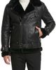 GORSKI GORSKI Men's Genuine Shearling Moto Zip Jacket - 5