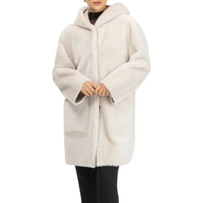 GORSKI GORSKI Merino Genuine Shearling Hooded Jacket