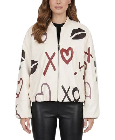 Gorski Gorski Nappa Leather Bomber Zip Jacket