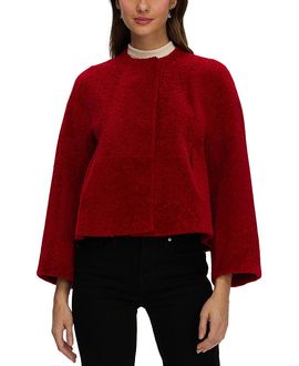 Gorski Gorski Reversible Collarless Shearling Lamb Jacket with 3/4 Sleeves
