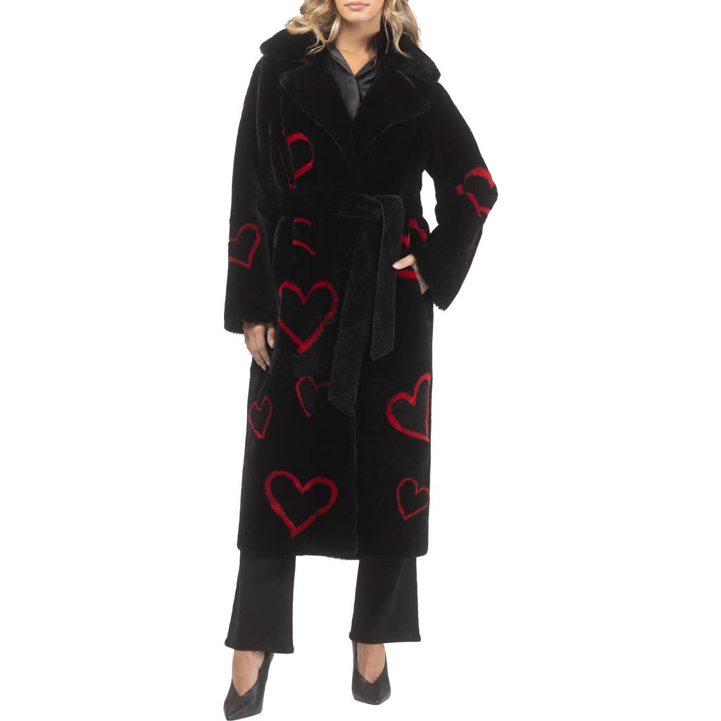 GORSKI GORSKI Reversible Genuine Shearling Coat with Heart