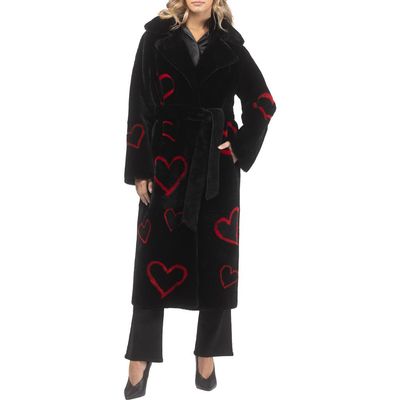 GORSKI GORSKI Reversible Genuine Shearling Coat with Heart