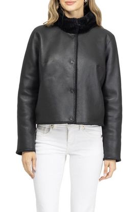 GORSKI GORSKI Reversible Genuine Shearling Jacket With Embroidery Trim