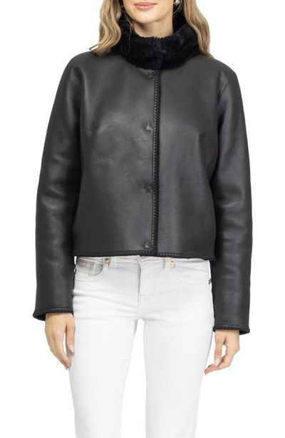 GORSKI GORSKI Reversible Genuine Shearling Jacket With Embroidery Trim