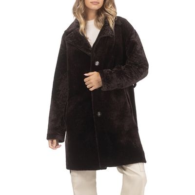 GORSKI GORSKI Reversible Textured Genuine Shearling Stroller, Belt