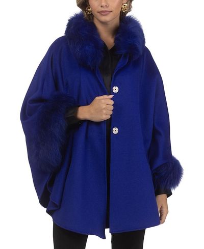 Gorski Gorski Select Wool and Cashmere Cape with Select Lamb Trim