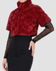 Gorski Gorski Women's Select Lamb Rose Cut Bolero, Cropped Sleeves - 4