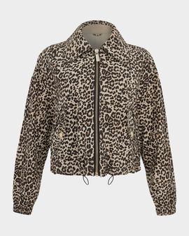Gorski Metis Leopard-Print Suede Drawstring Jacket