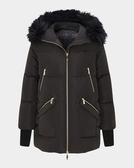 Gorski Shearling-Trim Quilted Down Parka