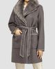 Gorski Women's Cashmere and Wool Stroller with Shearling Lamb Collar - 3