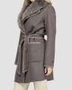 Gorski Women's Cashmere and Wool Stroller with Shearling Lamb Collar - 4