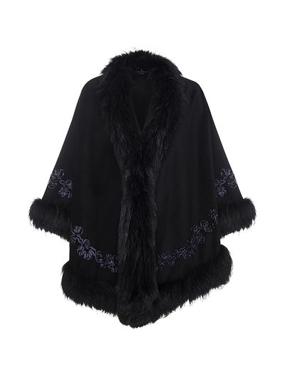 Gorski Women's Embroidered Wool and Cashmere Cape