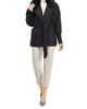 Gorski Women's Fabric Coat with Detachable Shearling Lamb Collar, Belt - 5