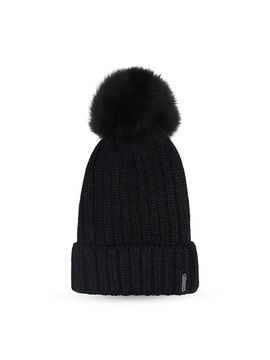 Gorski Women's Knit Hat with Select Lamb Pom