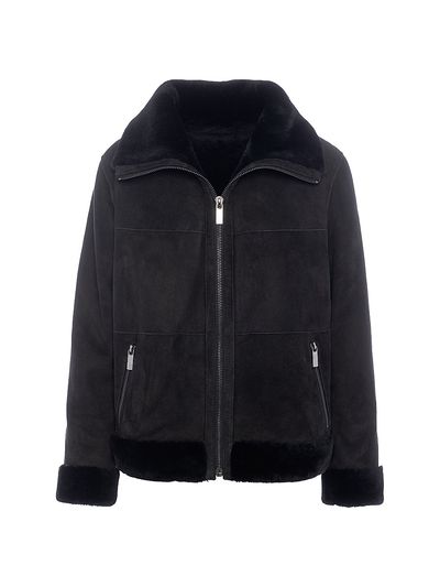 Gorski Women's Merino Shearling Lamb Zip Coat