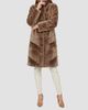 Gorski Women's Reversible Merino Shearling Lamb Chevron Short Coat - 2