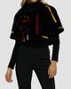 Gorski Women's Reversible Shearling Lamb Bolero with Cropped Sleeves - 3