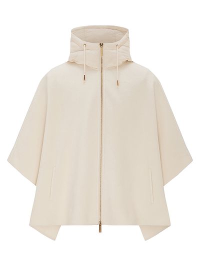 Gorski Women's Select Cashmere and Wool Blend Cape with Down Filled Hood