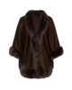 Gorski Women's Select Cashmere Capelet with Toscana Shearling Lamb Trim - 1