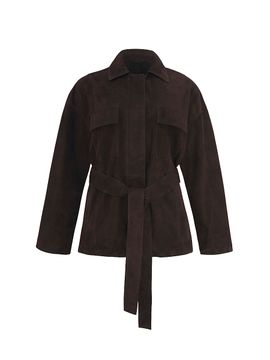Gorski Women's Select Metis Suede Jacket, Belt