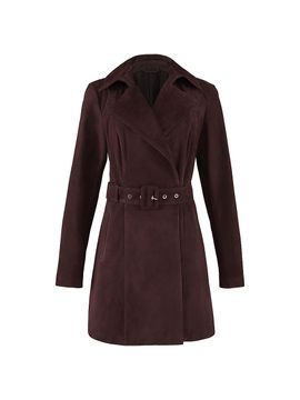 Gorski Women's Select Metis Suede Trench Coat with Belt