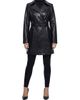 Gorski Women's Select Nappa Leather Croco Embossed Trench Coat, Belt - 6