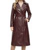 Gorski Women's Select Nappa Leather Croco Embossed Trench Coat with Belt - 2