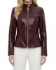 Gorski Women's Select Nappa Leather Croco Embossed Zip Jacket - 2
