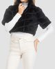 Gorski Women's Select Shearling Lamb Diagonal Bolero with Cropped Sleeves - 3
