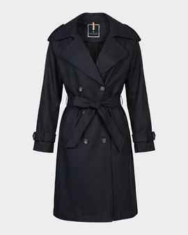 Gorski Wool Belted Double-Breasted Trench Coat
