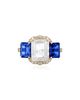 GOSHWARA GOSHWARA Gossip 18k Gold Moon Quartz & Iolite Diamond Ring - 1