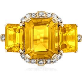 GOSHWARA GOSHWARA Gossip 18k Gold Moon Quartz Ring