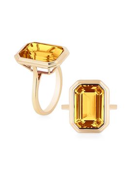 Goshwara Women's Manhattan 18K Yellow Gold & Citrine Ring