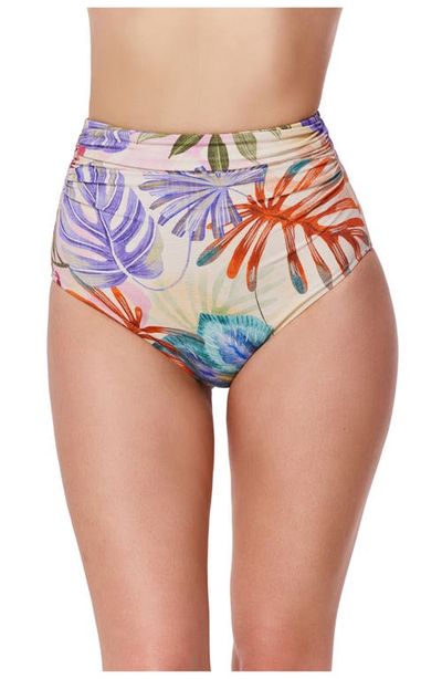 Gottex Gottex Cherry Blossom Shirred High Waist Swim Bottom