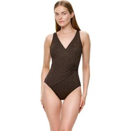 Gottex Gottex Golden Charm Textured Surplice One Piece Swimsuit