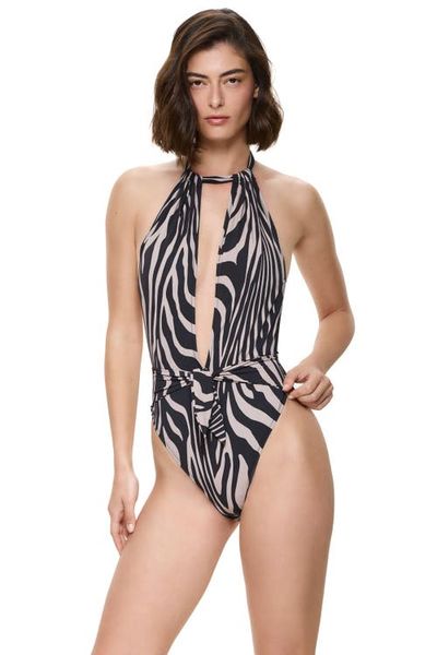 Gottex Gottex Tanzania Halter Neck Deep Plunge One Piece Swimsuit