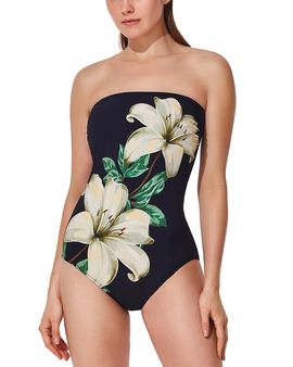 Gottex Gottex Yuri Flower Bandeau One Piece Swimsuit