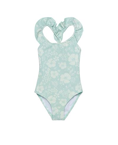 Gottex Kids Gottex Kids Girls' California Dreams Textured Square Neck Ruffle One Piece
