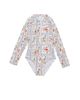 Gottex Kids Gottex Kids Girls' Floral Soul Textured Long Sleeve Zip Front One Piece - 1