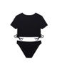 Gottex Kids Gottex Kids Girls' Freya Rib Short Sleeve Side Tie Swim Set - 1