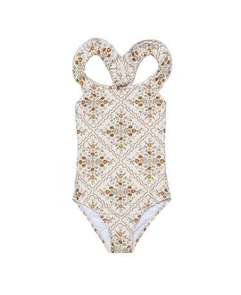 Gottex Kids Gottex Kids Girls' Love Notes Square Neck Ruffle One Piece Swimsuit