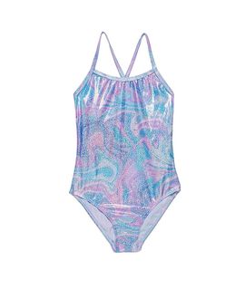 Gottex Kids Gottex Kids Girls' Marble Sparkle Criss Cross Back One Piece