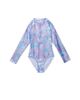 Gottex Kids Gottex Kids Girls' Marble Sparkle Long Sleeve Zip Front One Piece - 1