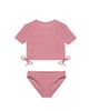 Gottex Kids Gottex Kids Girls' Neapolitan Textured Short Sleeve Side Tie Swim Set - 1